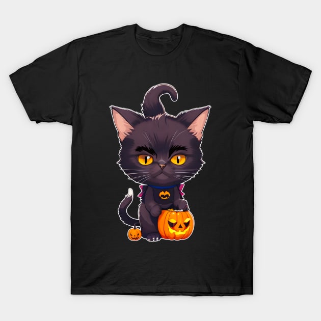 spooky tomcat cat pumkin T-Shirt by design-lab-berlin